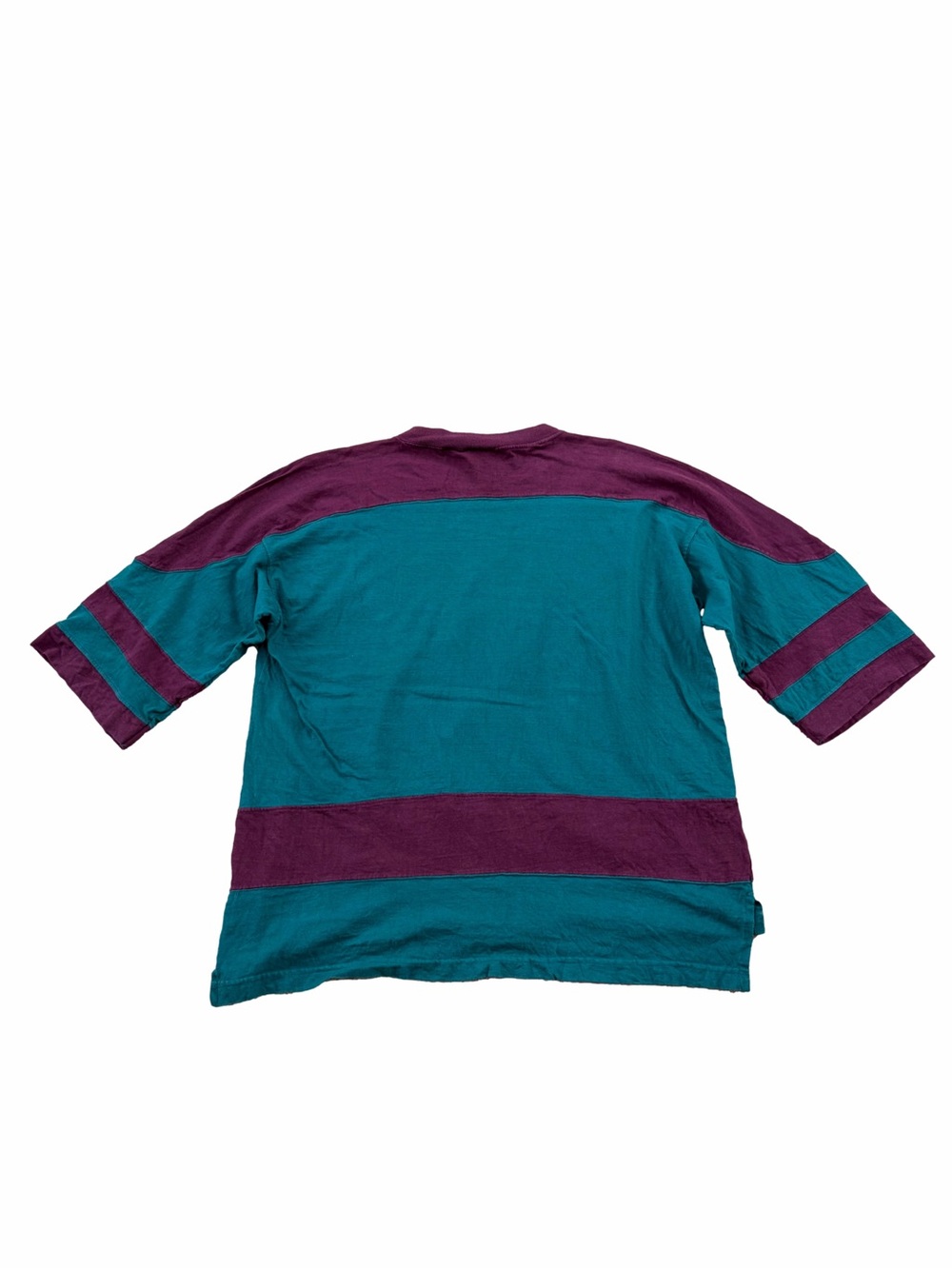 Vintage 90's Pro Edge Size Large Anaheim Mighty Ducks 3/4 Sleeve NHL Boxy Shirt - Picture 2 of 9